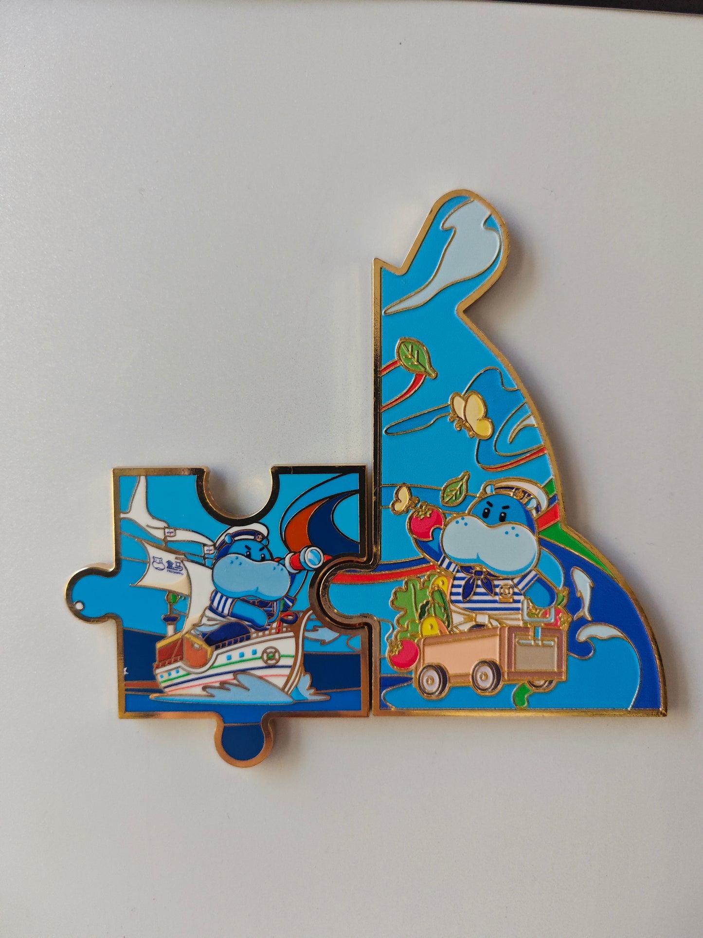 Custom jigsaw enamel refrigerator magnet